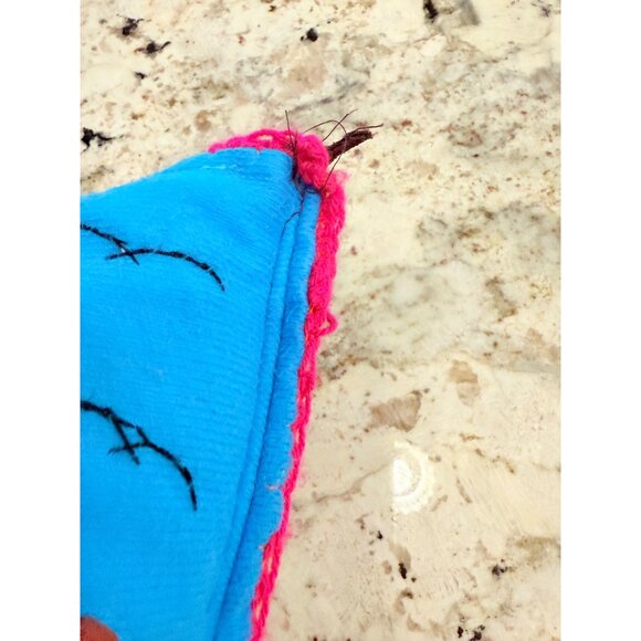 Handmade Peruvian Aspiralla Folk art 3D Embroidered Pillow Whimsical Landscape - Picture 6 of 13